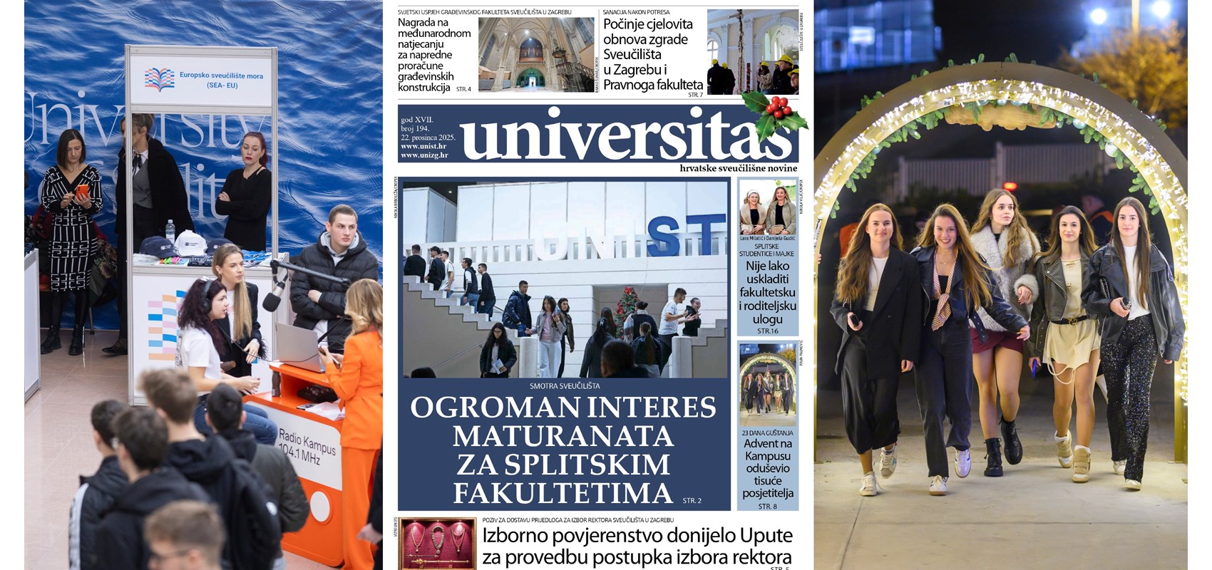 Novi Universitas u blagdanskom izdanju s reportažama, intervjuima i studentskim temama